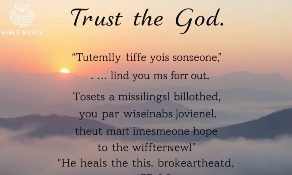Verses About Trusting God Through the Pain of Missing Someone