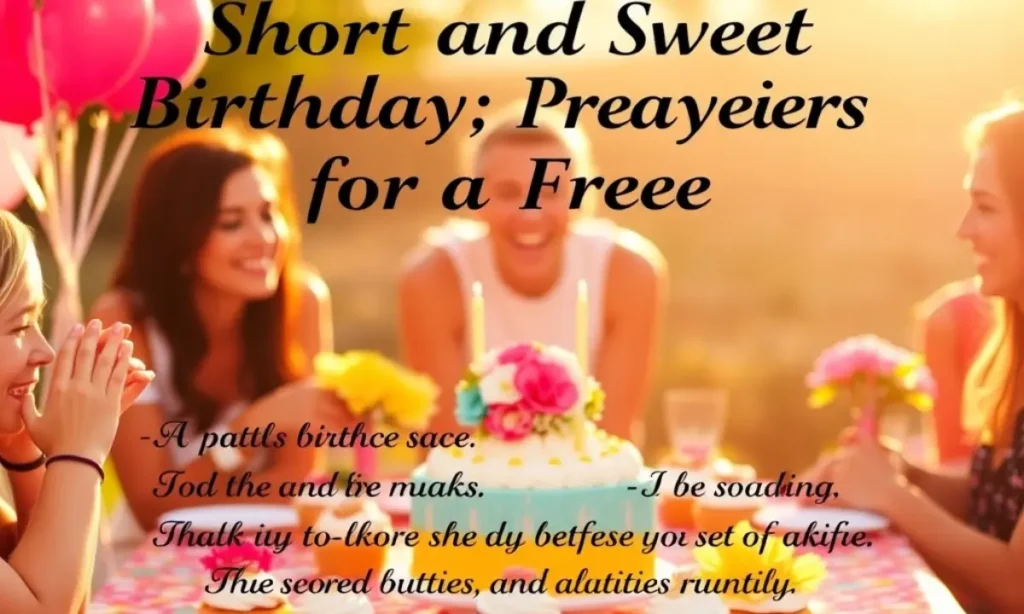 Short and Sweet Birthday Prayers for a Friend