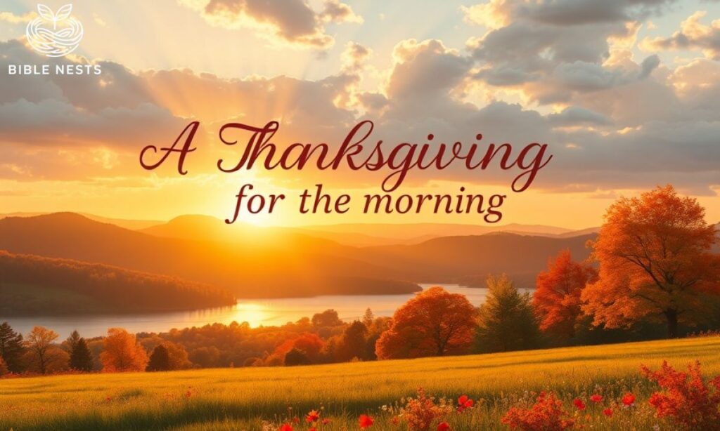 A Thanksgiving for the Morning